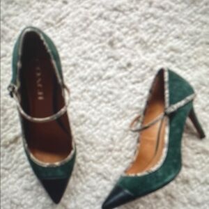 Green and Black Heels
